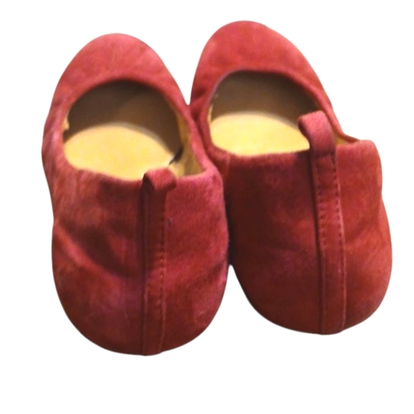 Nine West Burgundy Suede Ballet Flats Size 8 - Picture 7 of 11